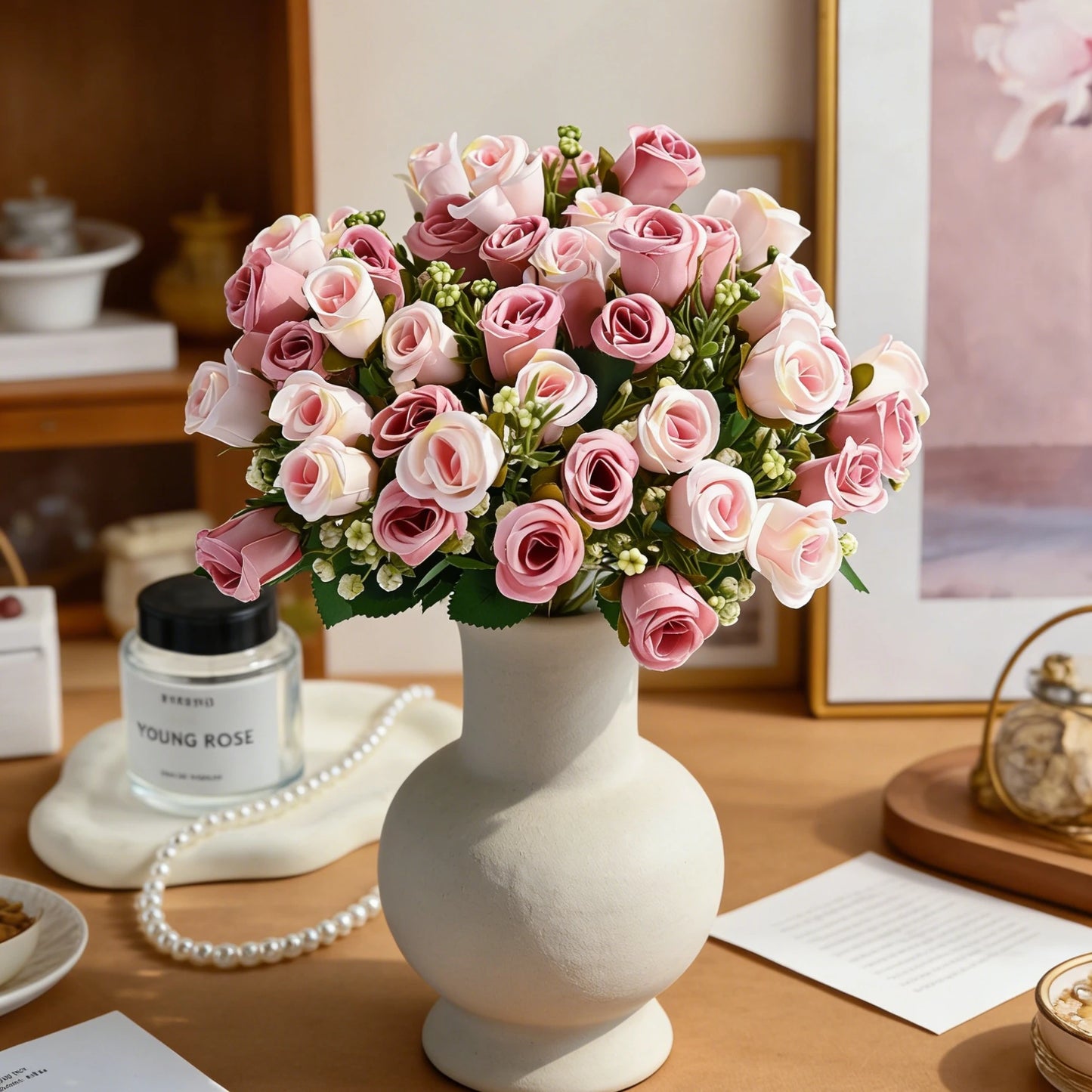 Silk Artificial Flower Bouquet for Wedding, Home & Party Decor