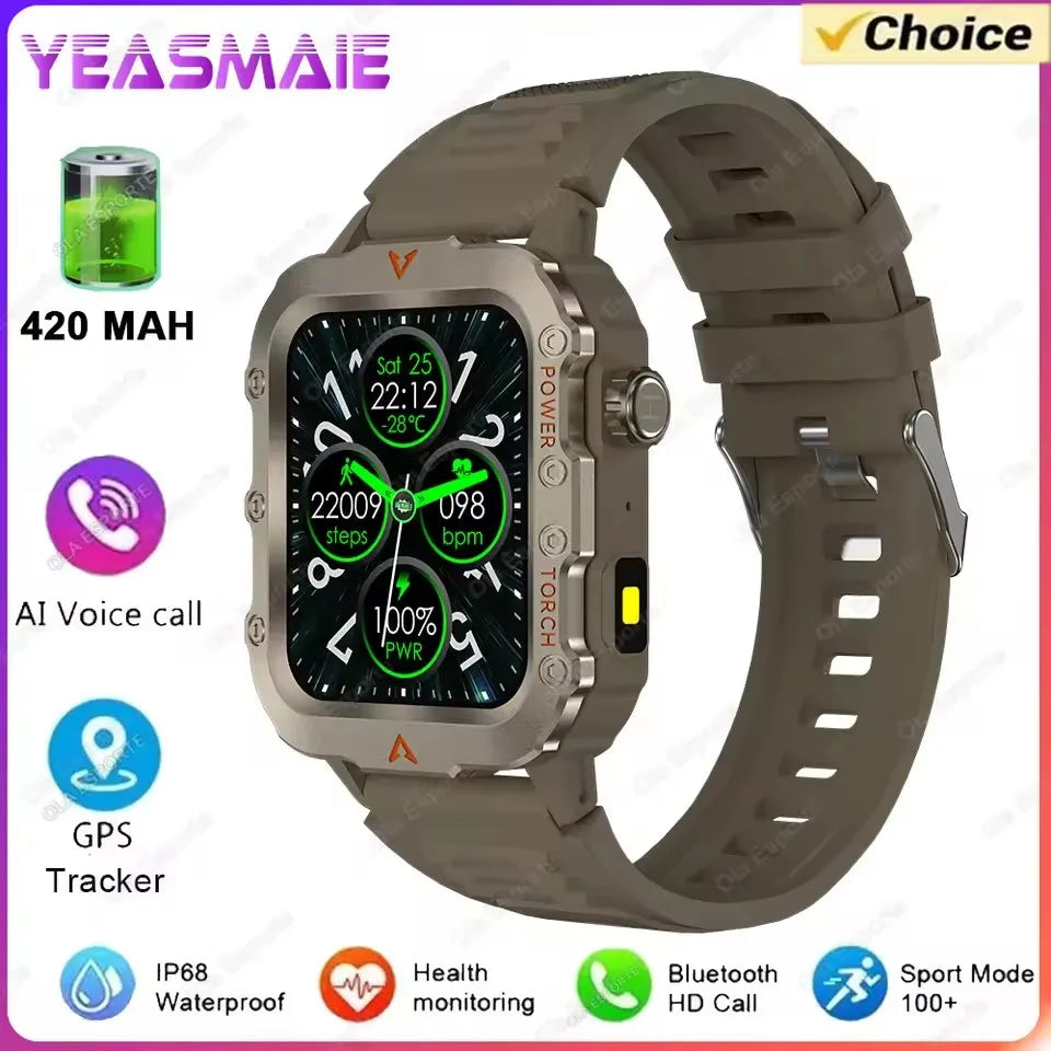 Ola Esporte Military Smartwatch – GPS, Heart Rate & Waterproof