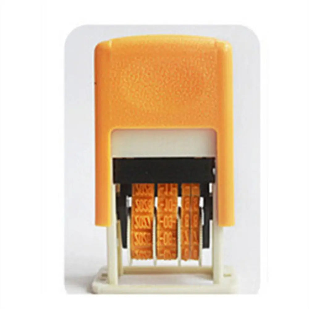 Universal DIY Stamp 4mm Self-Inking Self-Inking Stamps Handle Account Stamp Date Wheel Stamp Date Stamps Automatic Ink Return Peaceful Pleasures Health and Wellness Yellow