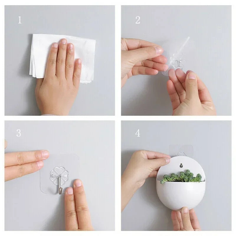 Wall Hanging Flower Pot with Hook | Modern Plant Wall Vase