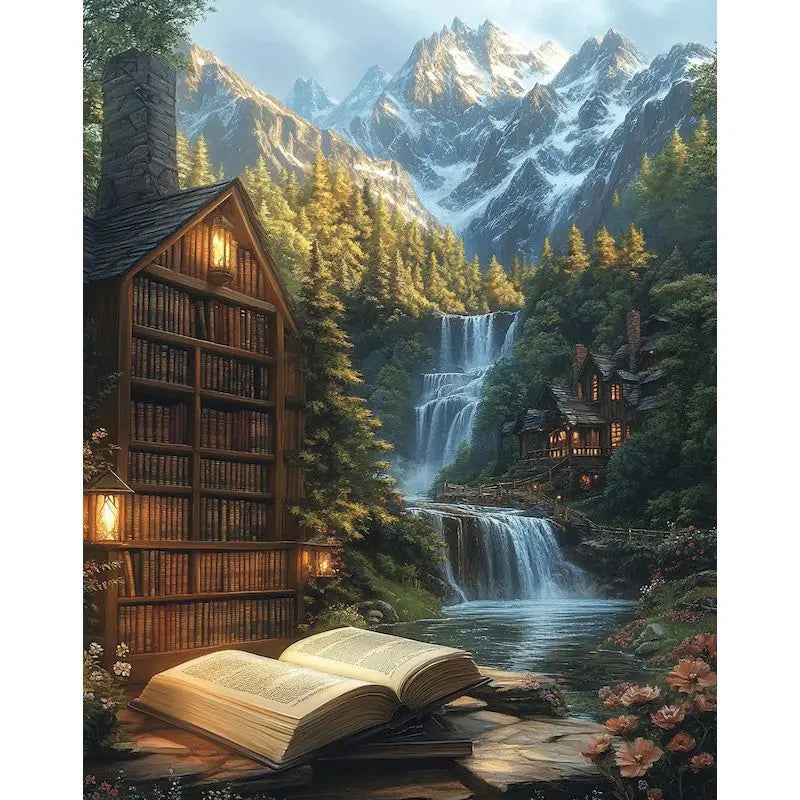 Fantasy Landscape Paint by Numbers Kit 60x75cm | GATYZTORY Paint by Numbers Kit Peaceful Pleasures Health and Wellness 11-4 50x70cm Unframed