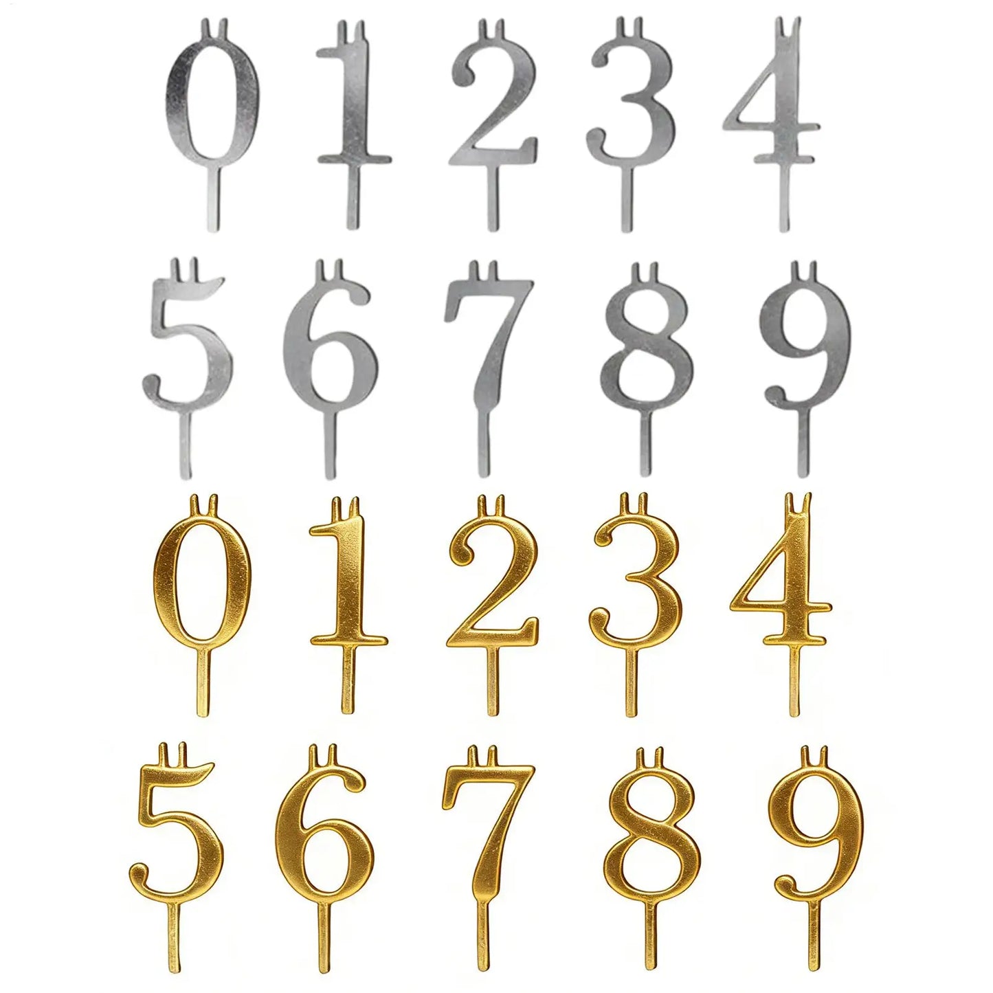 Number Candles 0–9 Birthday Cake Topper | Color Changing Set