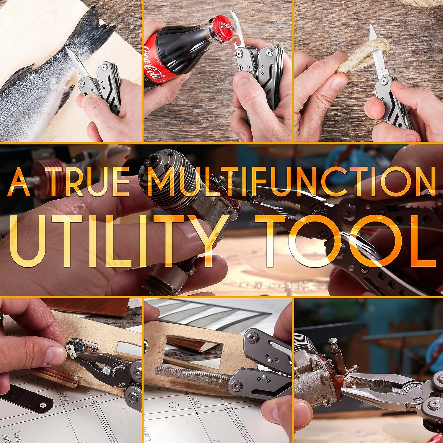 Multitool 24 in 1 Pocket Outdoor Plier Army Knife Heavy Duty Stainless Steel Multi-purpose Tool for Hunting Hiking Camping Peaceful Pleasures Health and Wellness