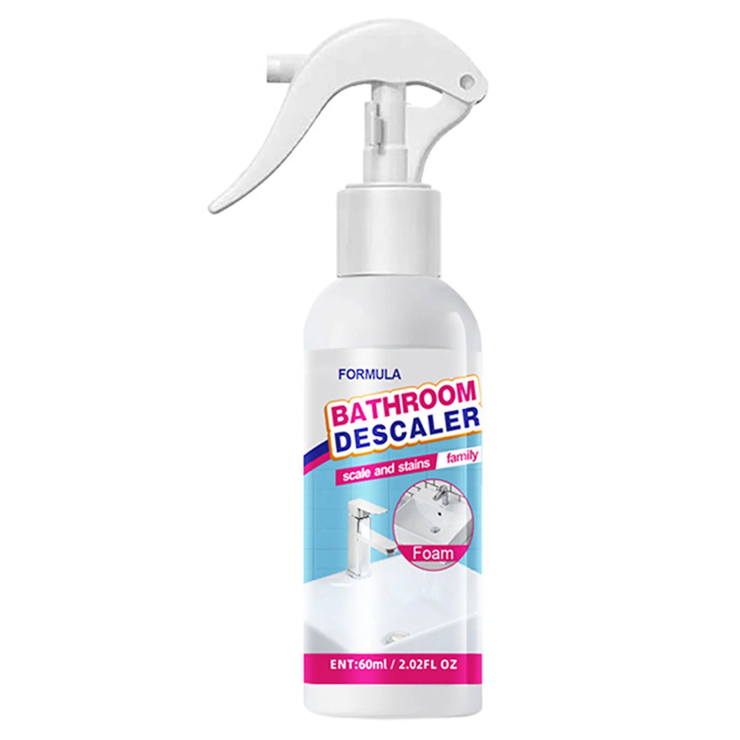Anti-Limescale Foam Spray Bathroom Descaler Foam Powerful Cleaner Spray All Purpose Stubborn Stains Cleaner For Tiles Bathtubs Peaceful Pleasures Health and Wellness 1pc