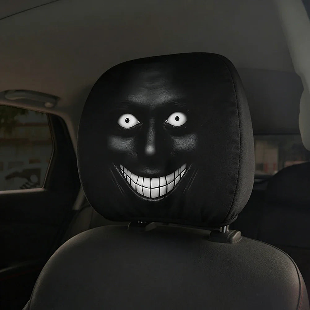 Funny 3D Printed Car Headrest Covers | Universal Elastic Fit