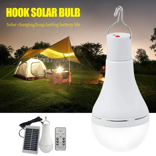 Solar Rechargeable Emergency Lamp USB Rechargeable Home Light Outdoor Campground Stand Light Wireless Remote Control Night Light Peaceful Pleasures Health and Wellness