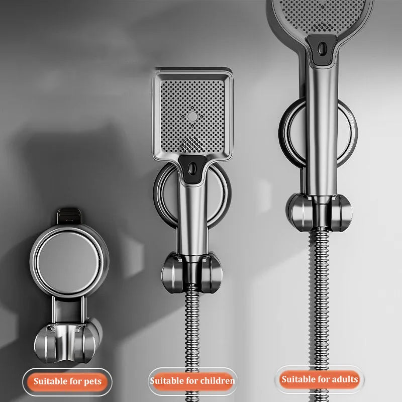 No-Drill Suction Cup Shower Head Bracket – Adjustable Holder