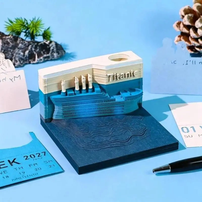 2027 LED Desk Calendar – 3D Tear-Away Paper Carving Art LED Desk Calendar Peaceful Pleasures Health and Wellness