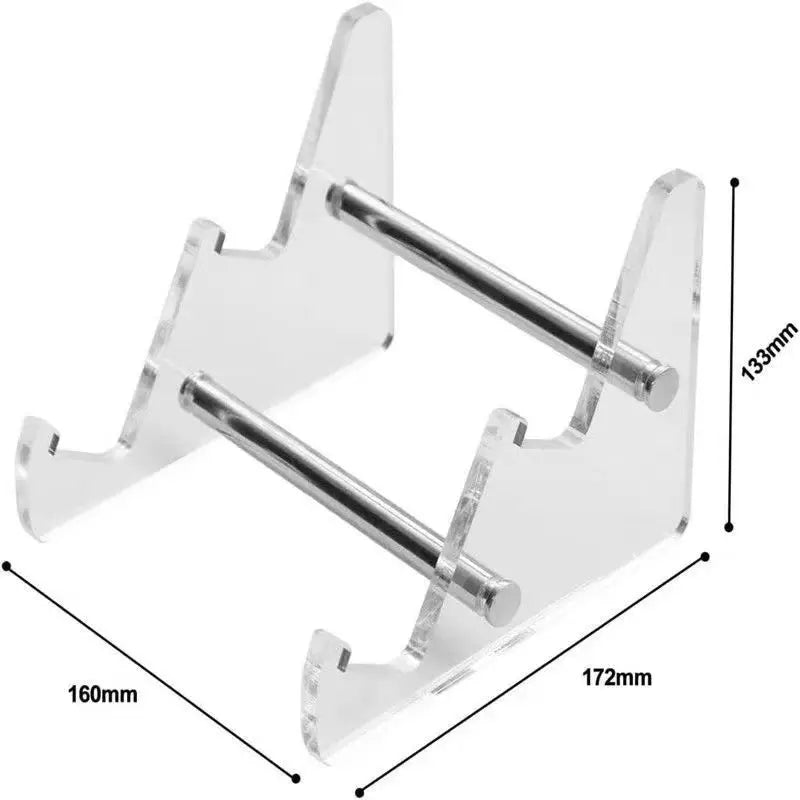 Portable Clear Acrylic Keyboard Display Stand Foldable Lightweight Mechanical Keyboard Holder Rack for Desk Travel Storage Peaceful Pleasures Health and Wellness White 2 tiers