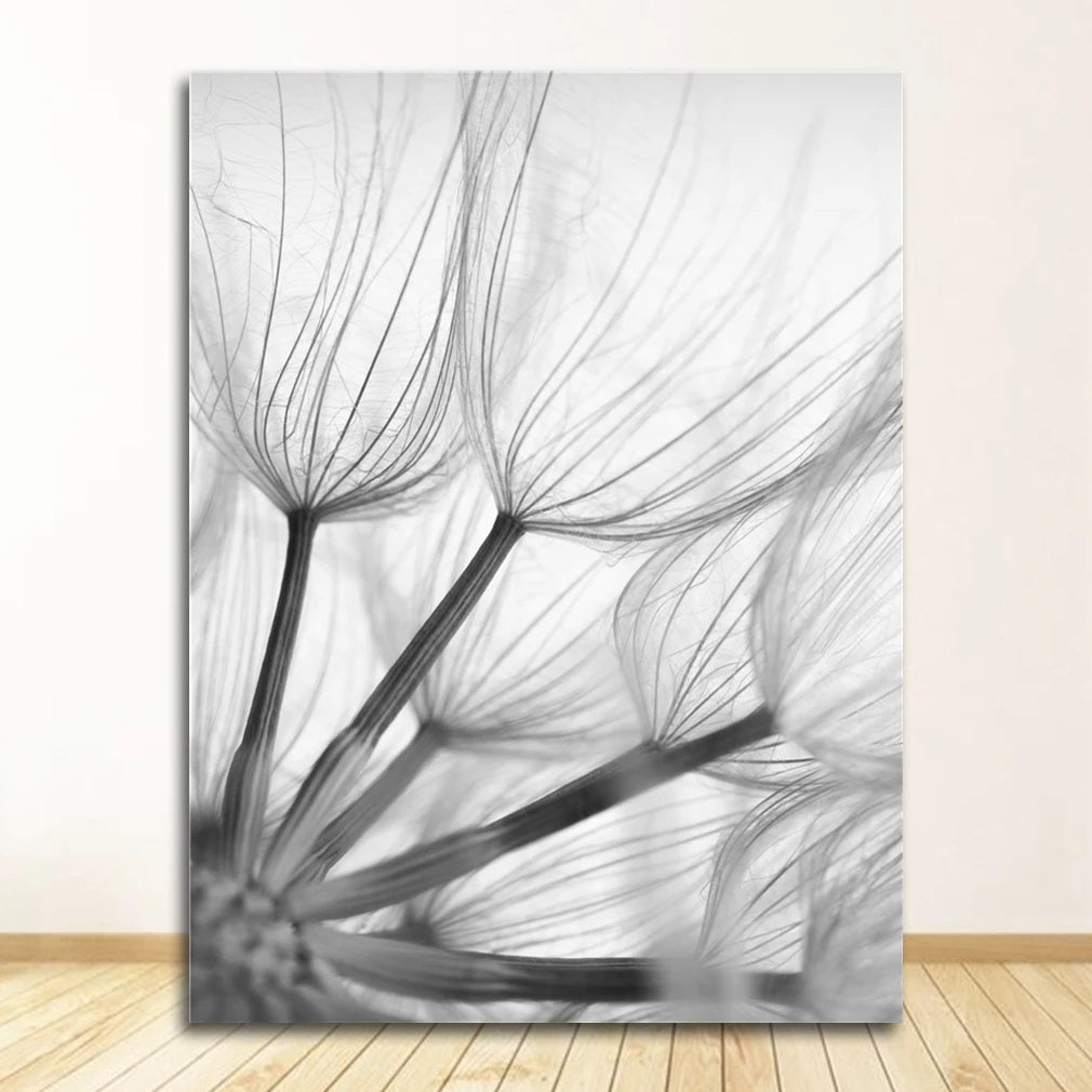 Art Modular Canvas Poster Bedside Background Home Decorative Prints Painting Reed Dandelion Feather Girl Pictures Wall Peaceful Pleasures Health and Wellness 0908XX03 30x40cm Unframed