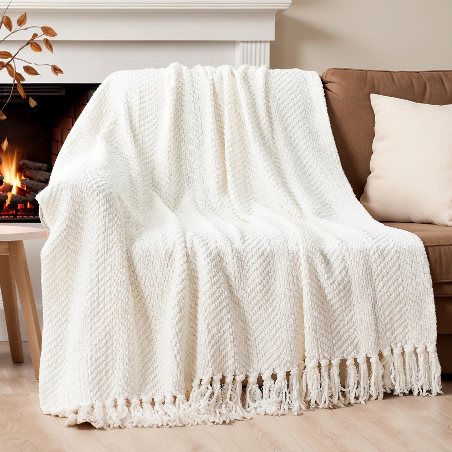 Battilo Chenille Knit Throw Blanket | Soft Couch & Sofa Throw