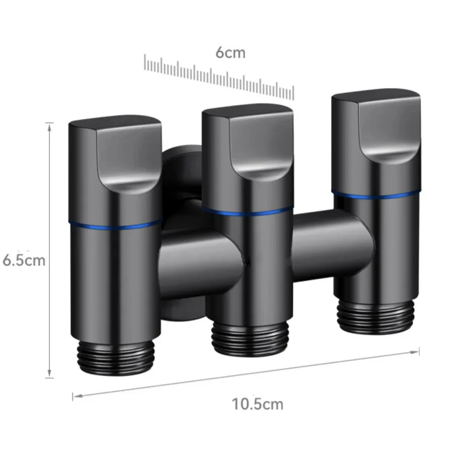 3-Way Angle Valve Multifunctional Diverter | Water Flow Control
