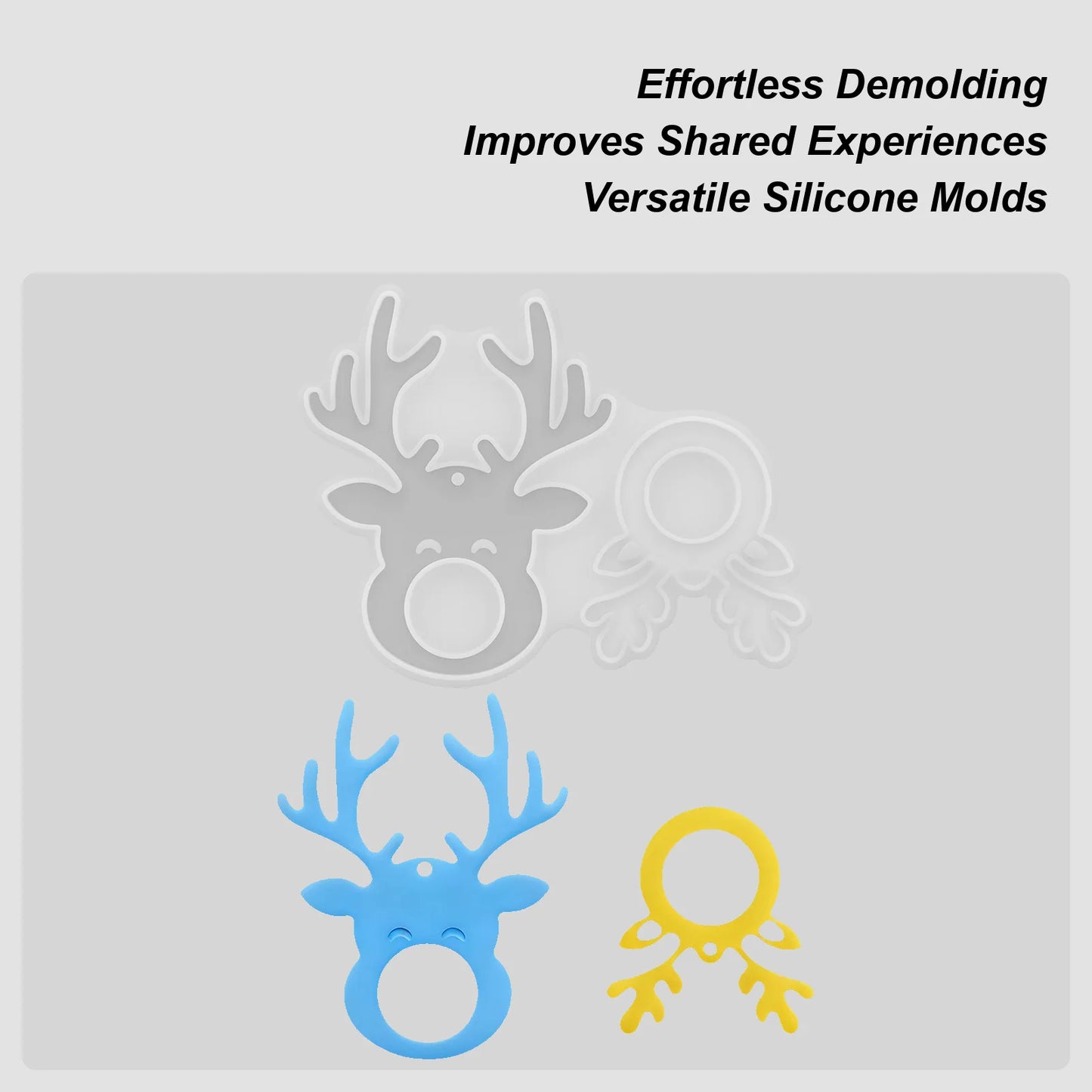 Christmas Pendant Mold Reusable Easy Release Christmas Tree Reindeer Pendant Silicone Mold For Children Adults Family Couples Peaceful Pleasures Health and Wellness China Mainland