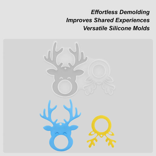 Christmas Pendant Mold Reusable Easy Release Christmas Tree Reindeer Pendant Silicone Mold For Children Adults Family Couples Peaceful Pleasures Health and Wellness China Mainland