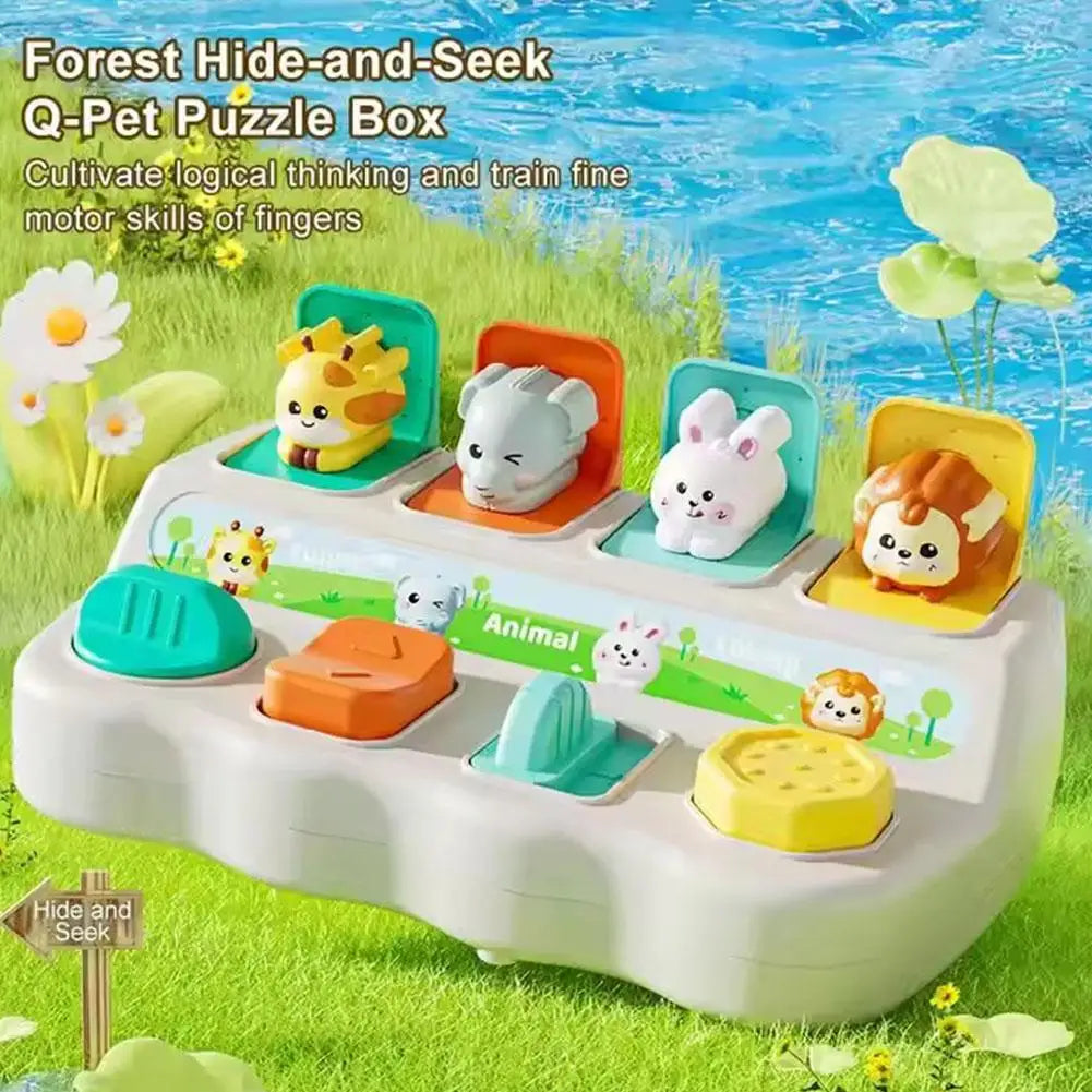 Montessori Pop-Up Animal Toy Box | Logic & Motor Skills for Kids