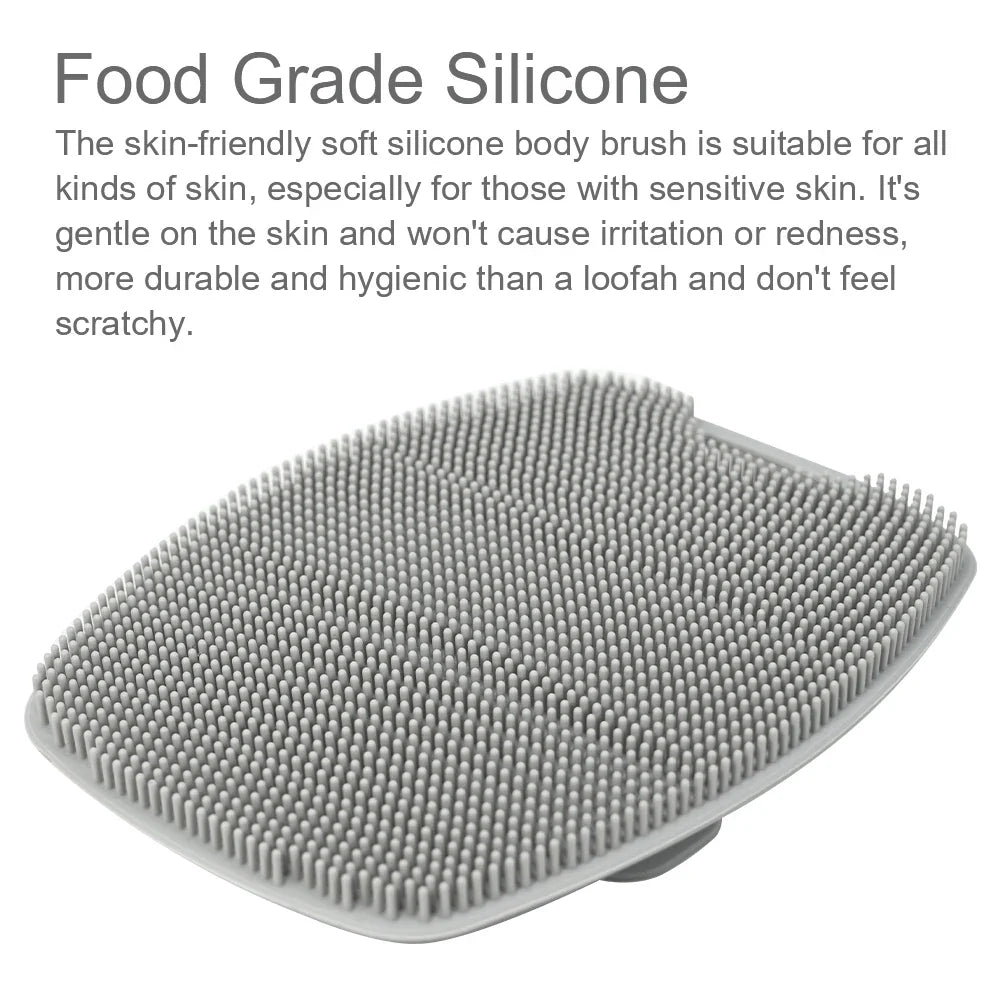 Silicone Exfoliating Body Scrubber Brush | No-Slip Handle