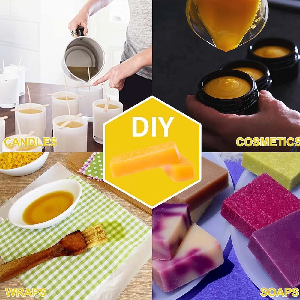 Natural Yellow Beeswax Bars – Candle Making, Polish & Crafts