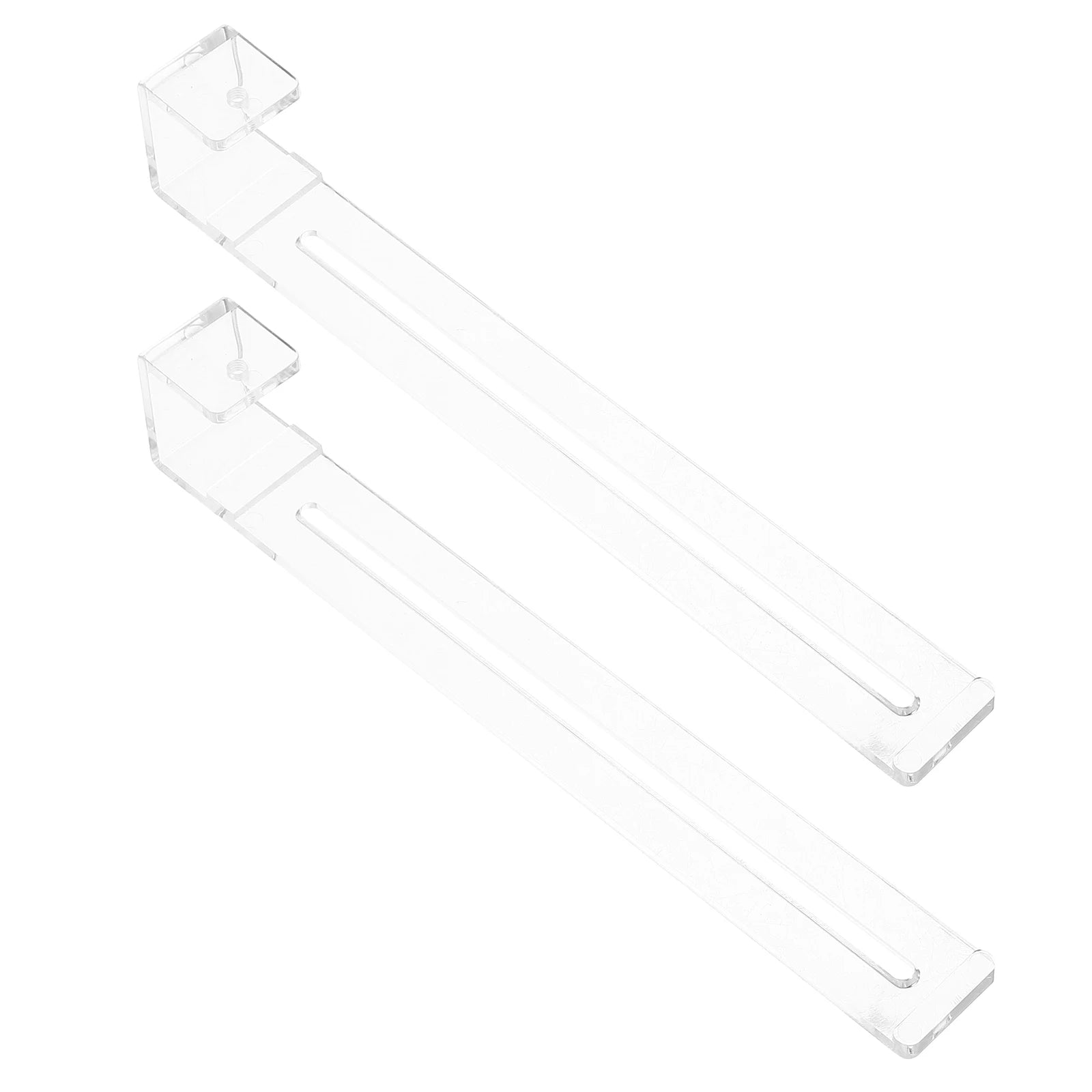 2Pcs Adjustable Clear Aquarium Hooks Multipurpose Turtle Basking Platform Fish Tank Accessory Set Tropical Fish Tank Accessories Peaceful Pleasures Health and Wellness