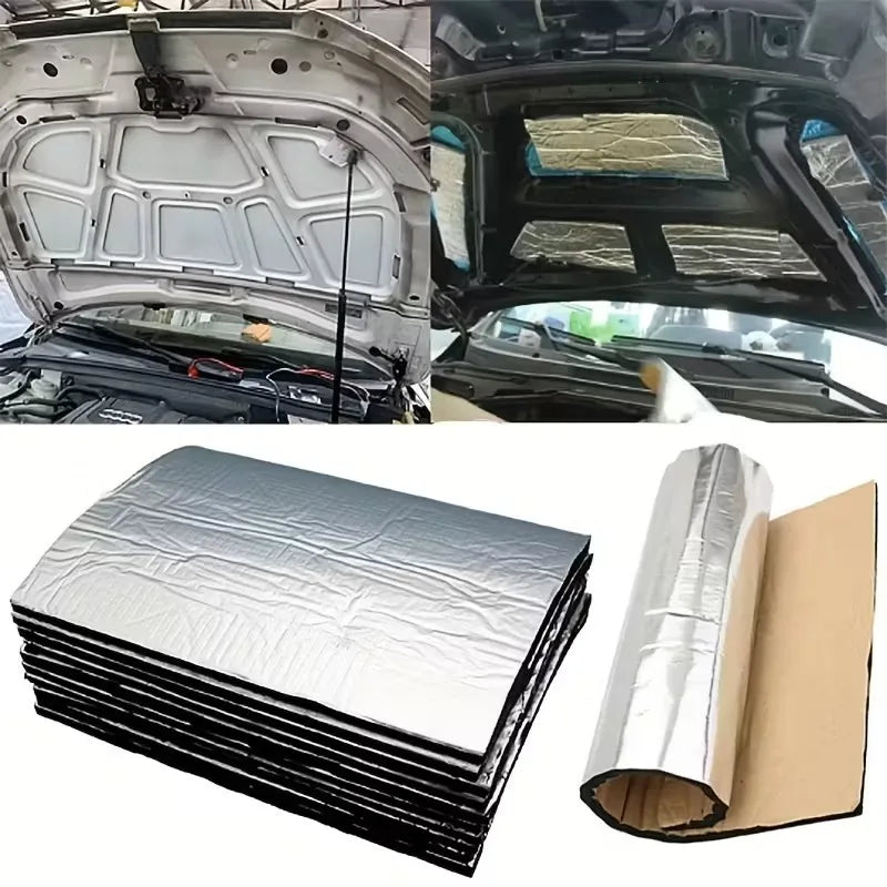 Car Hood Heat Shield & Sound Deadener Mat – Aluminum Foil NBR