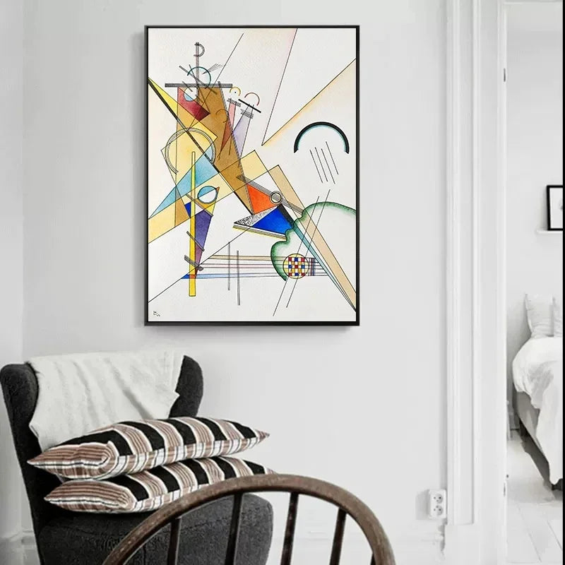 Kandinsky Geometric Abstract Canvas Wall Art | Modern Decor Canvas Art Print Peaceful Pleasures Health and Wellness