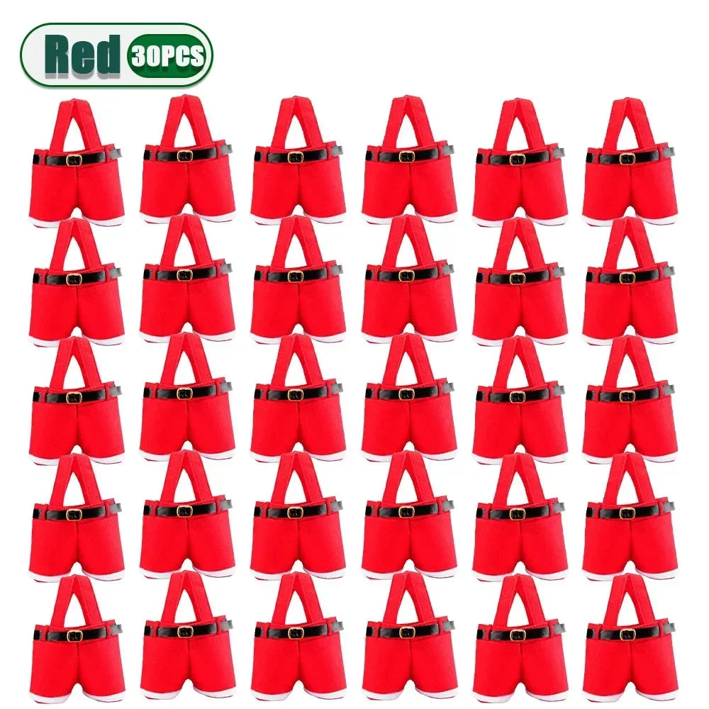 Christmas Santa Gift Bags | Reusable Candy Treat & Wine Tote