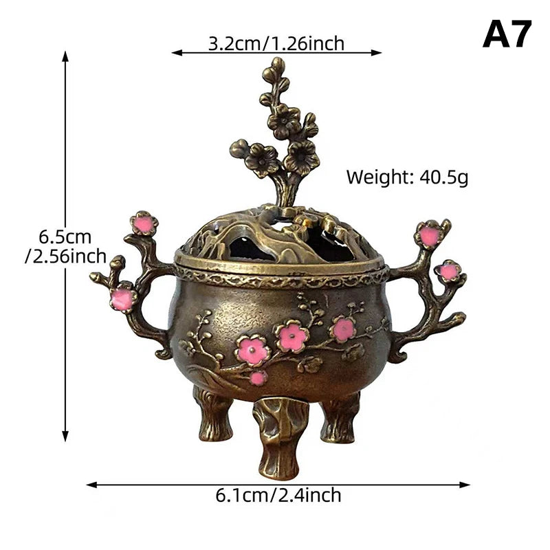 Alloy Incense Burner Bowl with Handle | Yoga & Meditation Decor