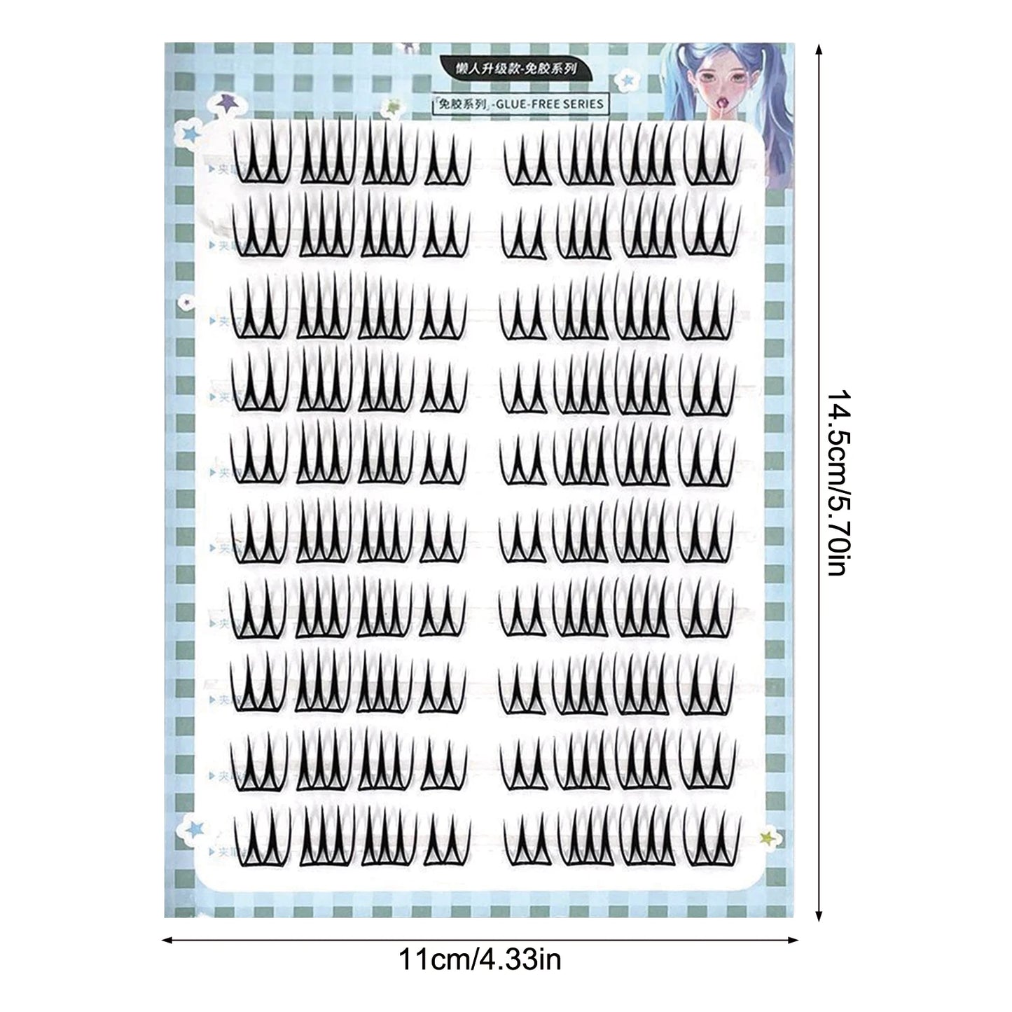 10 Rows Korean Girl Group Style False Eyelashes U Shape Wispy Idol Lashes Enlarge Eyes Natural Self Adhesive Eyelash Extension Peaceful Pleasures Health and Wellness