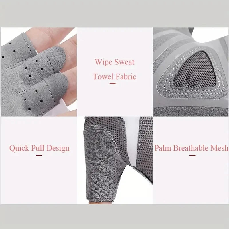1 Pair Unisex Sports Gloves, Half Finger Fitness Gloves, Non-Slip Outdoor Riding & Fishing Gloves Peaceful Pleasures Health and Wellness