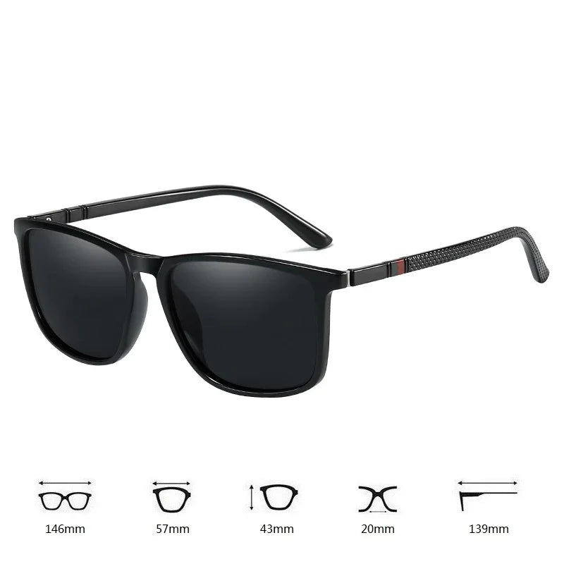 Luxury Square Vintage Polarized Cycling Sunglasses Men Women Fashion Travel Driving Fishing Sun Glasses Male Eyewear UV400 Peaceful Pleasures Health and Wellness