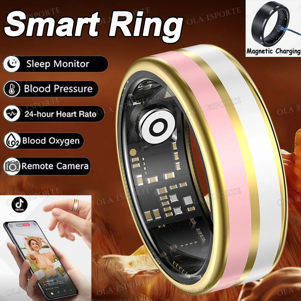 Smart Ring – Heart Rate, SpO₂ & Sleep Tracker | IP67 Waterproof