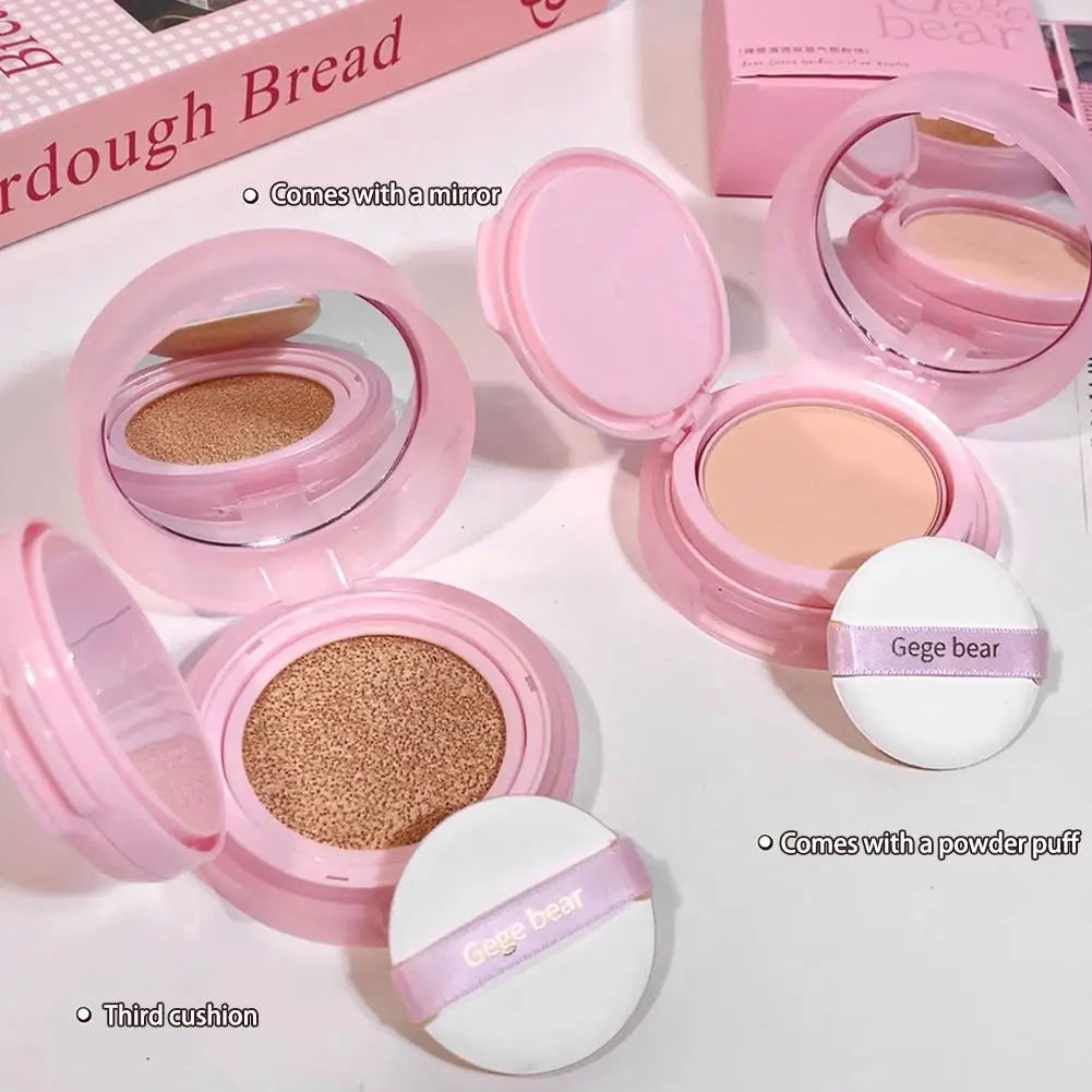Ultra Breathable Gege Bear Dual-Layer Skin Tint Cushion Weightless Natural Finish Self-Adjusting Coverage 12H Comfort Long-Last Peaceful Pleasures Health and Wellness