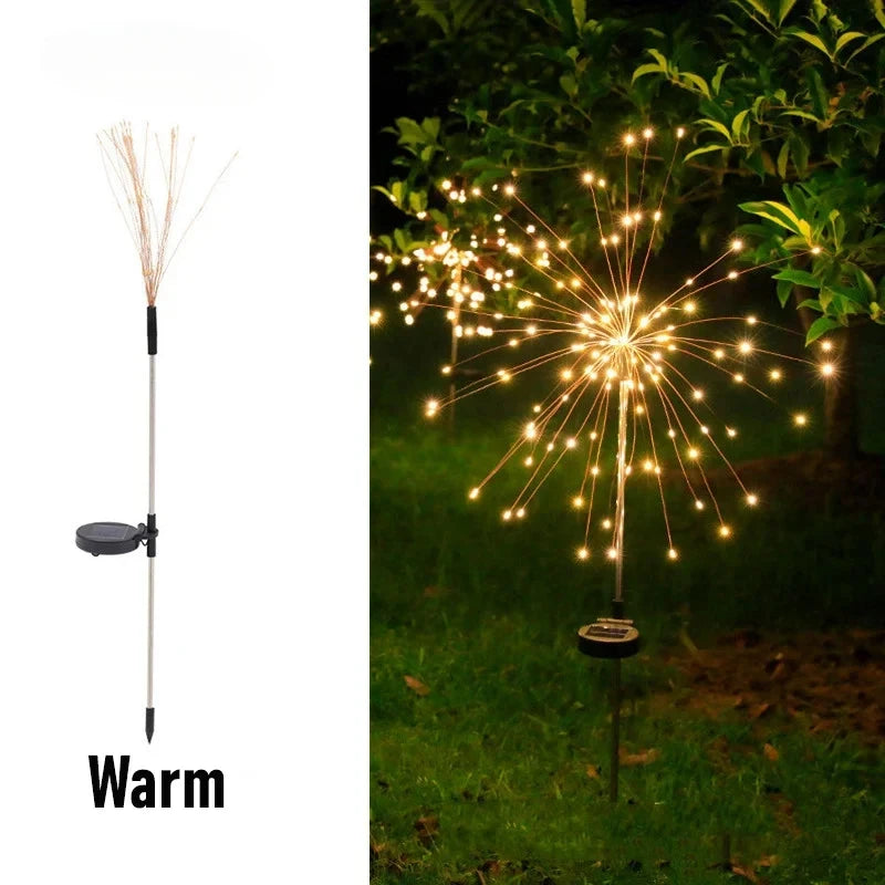 60 LED Solar Firework Fairy Lights – Waterproof Garden Décor