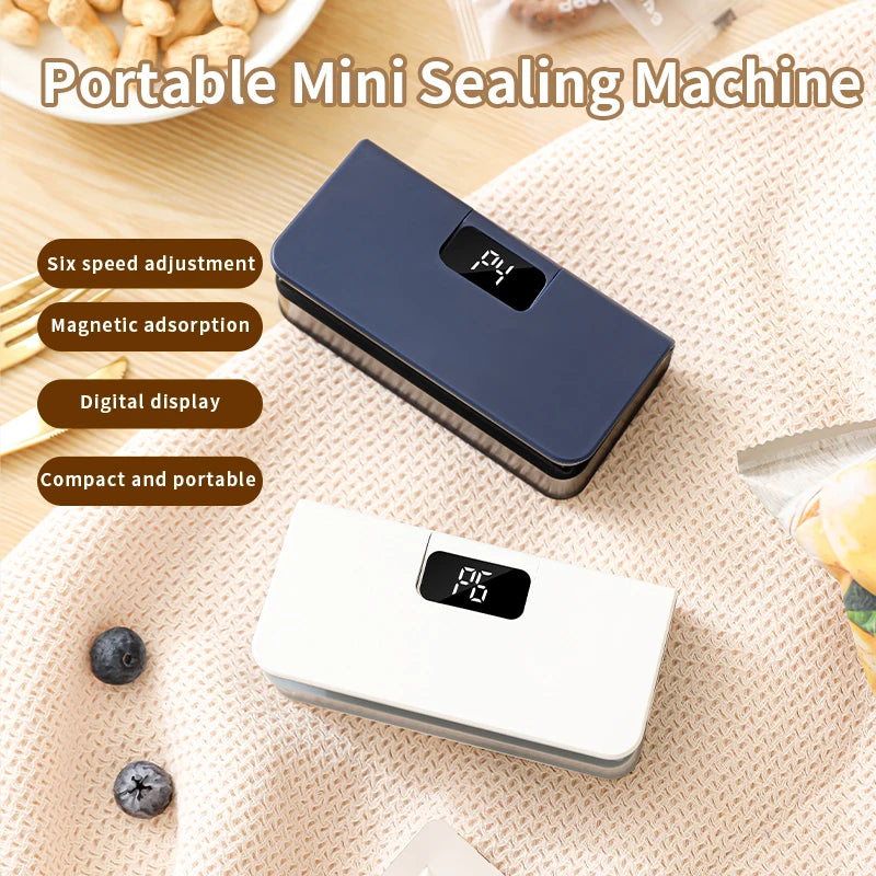 Plastic Bag Sealer Mini Heat Bag Sealing Machine Rechargeable Handheld Food Packaging Heat Sealer Thermal Bags Sealing Machine Peaceful Pleasures Health and Wellness