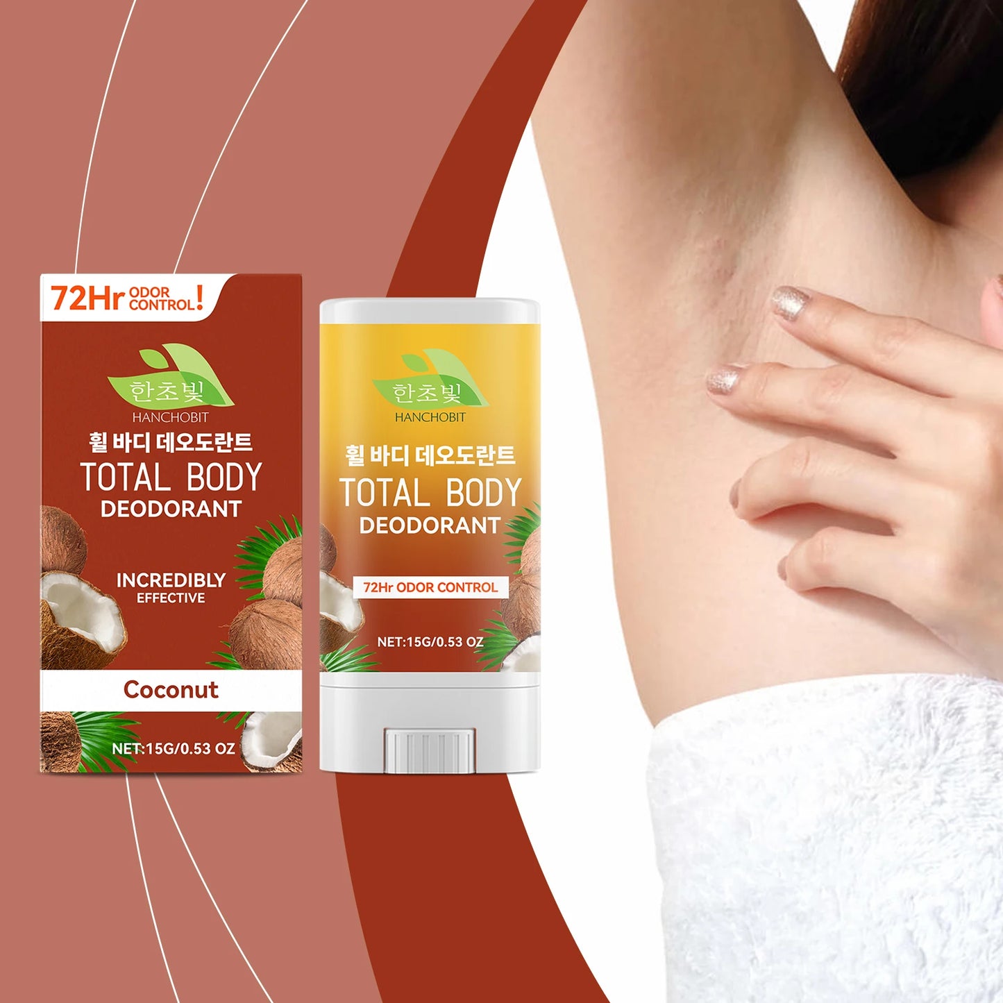 Coconut Deodorant Body Stick – Odor Neutralizing & Moisturizing