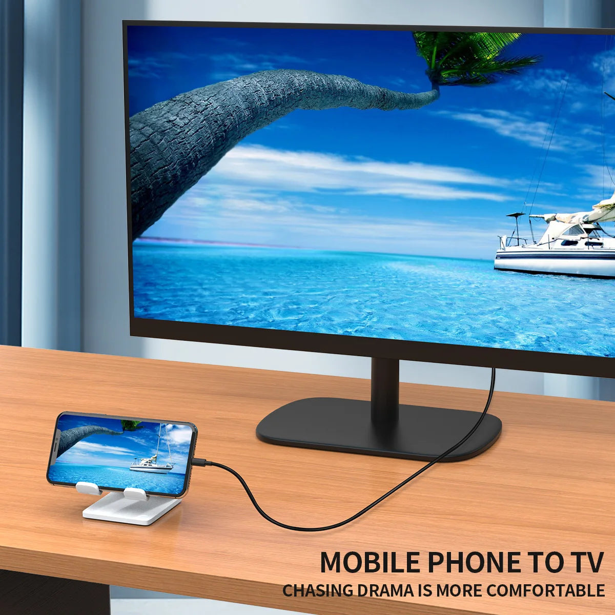 USB-C to HDMI 4K Cable 6.6ft | Mac, iPad, Chromebook, TV