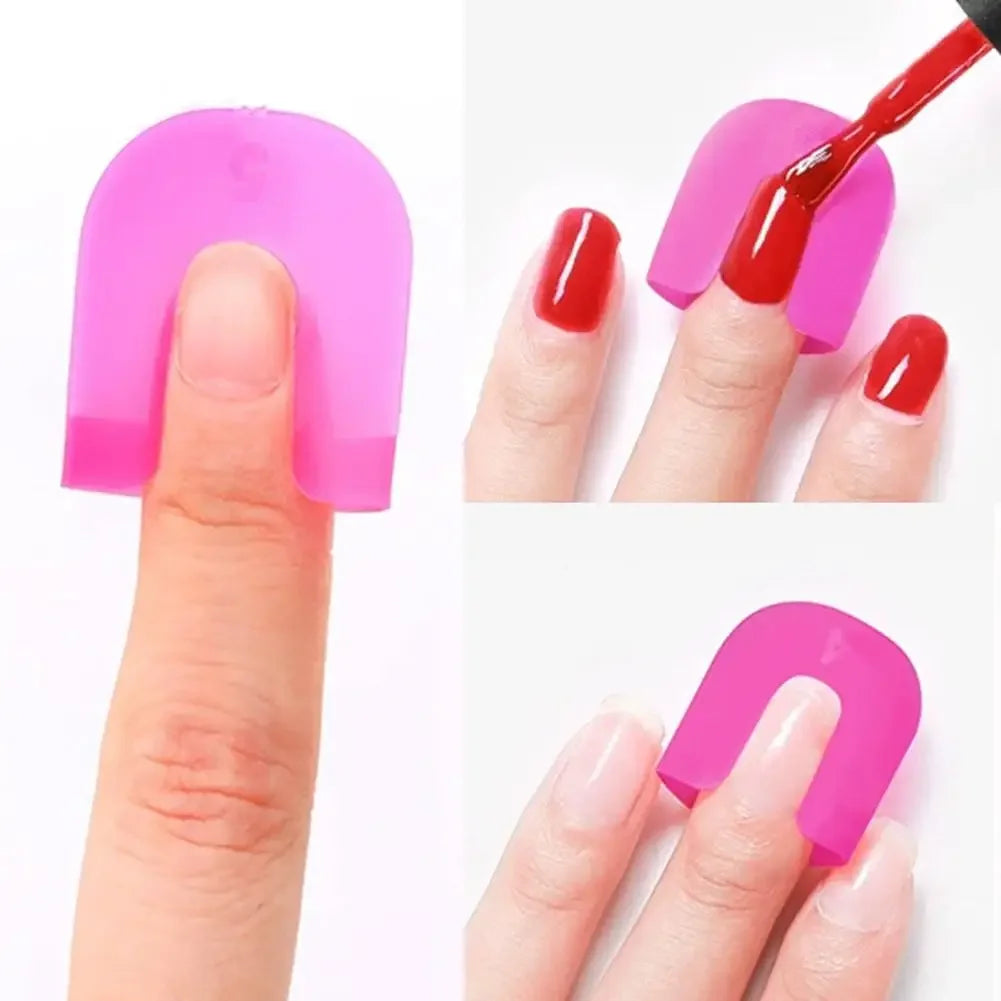 Spill-Proof Nail Polish Protector for Fingers, Nail Polish Protector 26PCS/kit Manicure Stencils Holder for Nails Art Painting Peaceful Pleasures Health and Wellness