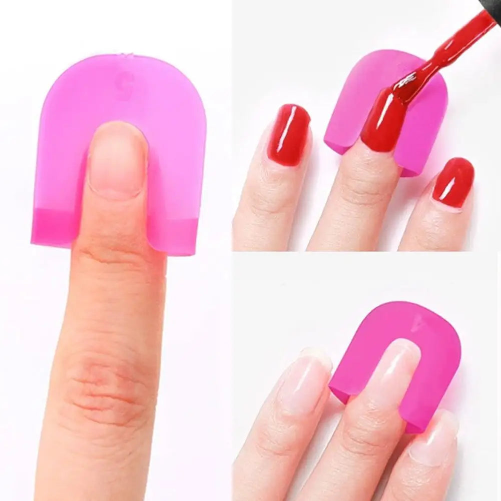 26-Pc Nail Polish Protector Kit – Spill-Proof Manicure Stencils