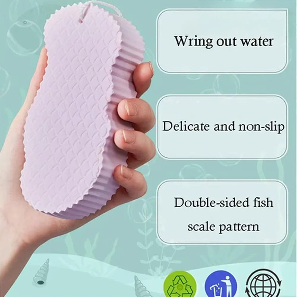 Exfoliating Bath Sponge | Body Scrubber & Massage Tool