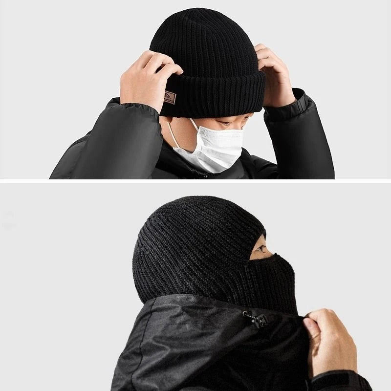 2-in-1 Balaclava Ski Mask Beanie | Windproof Winter Face Hat