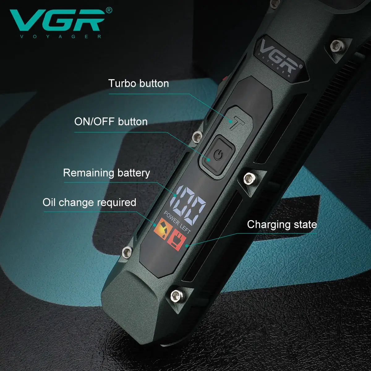 VGR V-696 New metal Popular Salon Barber Hair Cut Machine Professional Cordless Hair Trimmer Electric Hair Clippers for Men Peaceful Pleasures Health and Wellness