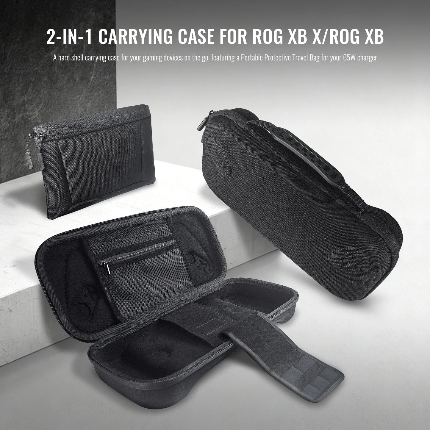 2 In 1 Portable Anti-Drop Organizer Bag With A Detachable Accessory Pouch For ROG XBOX Ally/ROG XBOX Ally X Gaming Accessories Peaceful Pleasures Health and Wellness