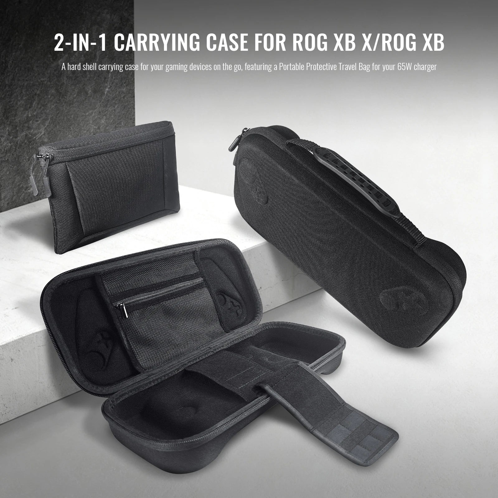 2 In 1 Portable Anti-Drop Organizer Bag With A Detachable Accessory Pouch For ROG XBOX Ally/ROG XBOX Ally X Gaming Accessories Peaceful Pleasures Health and Wellness
