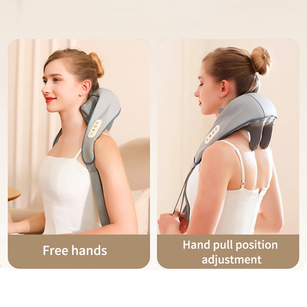 Intelligent Neck Massage Shawl Simulated Human Hand Cervical Trapezius Muscle Relaxation Shoulder & Neck Pain Relief Device Peaceful Pleasures Health and Wellness