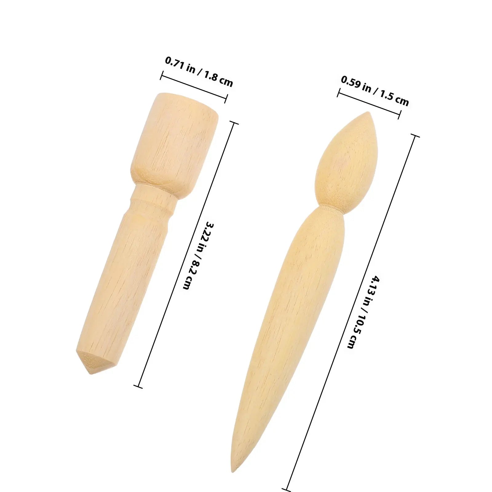 2Pcs Wooden Pottery Tool Set for Teapot Spout Shaping Trimming Repairing Clay Sculpting Beginners Professionals Portable Peaceful Pleasures Health and Wellness