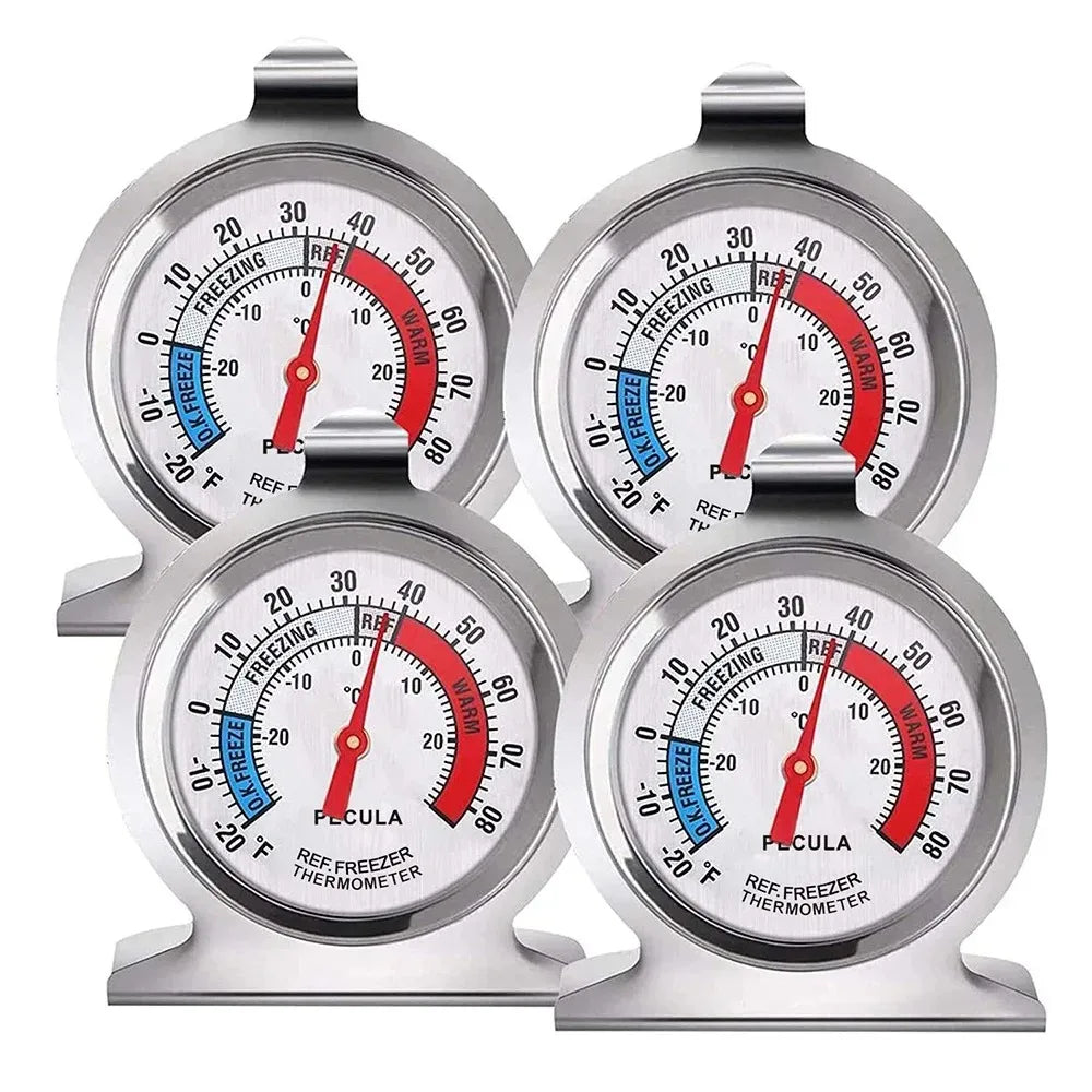 Refrigerator Freezer Thermometer – Large Dial, No Battery