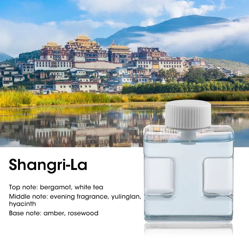 Ultrasonic Essential Oil Diffuser, Portable Aromatherapy Machine with 50ml Water Tank, Humidifier for Home Bedroom Office Peaceful Pleasures Health and Wellness 50ml Shangri-La Oil