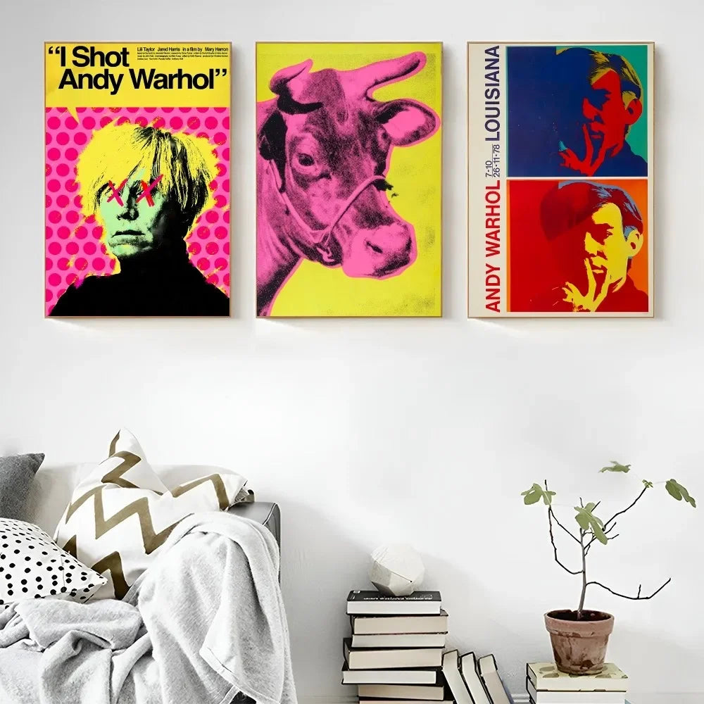 Andy Warhol HD Canvas Print Poster | Abstract Pop Art Wall Decor Canvas Print Poster Peaceful Pleasures Health and Wellness