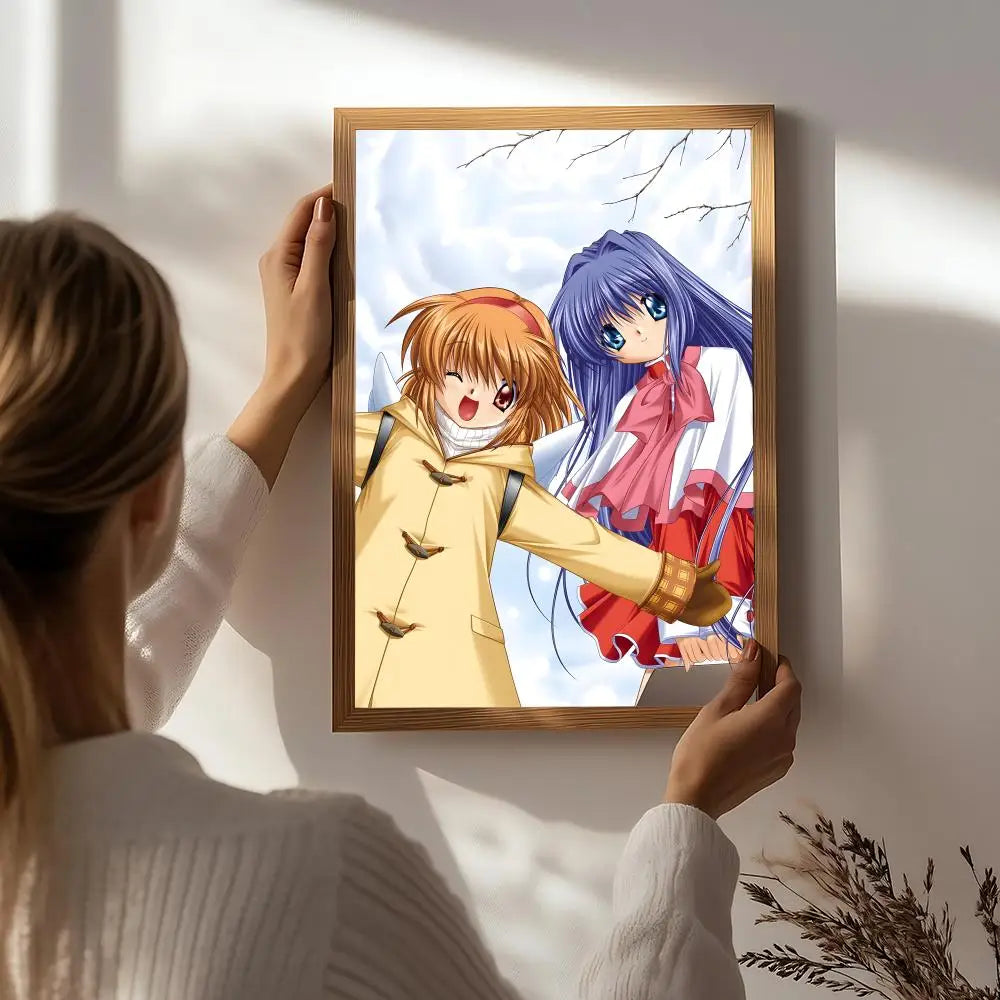 Anime K-Kanon HD Wall Poster | Self-Adhesive Waterproof Art Anime Wall Poster Peaceful Pleasures Health and Wellness White3 30X40cmNoframe