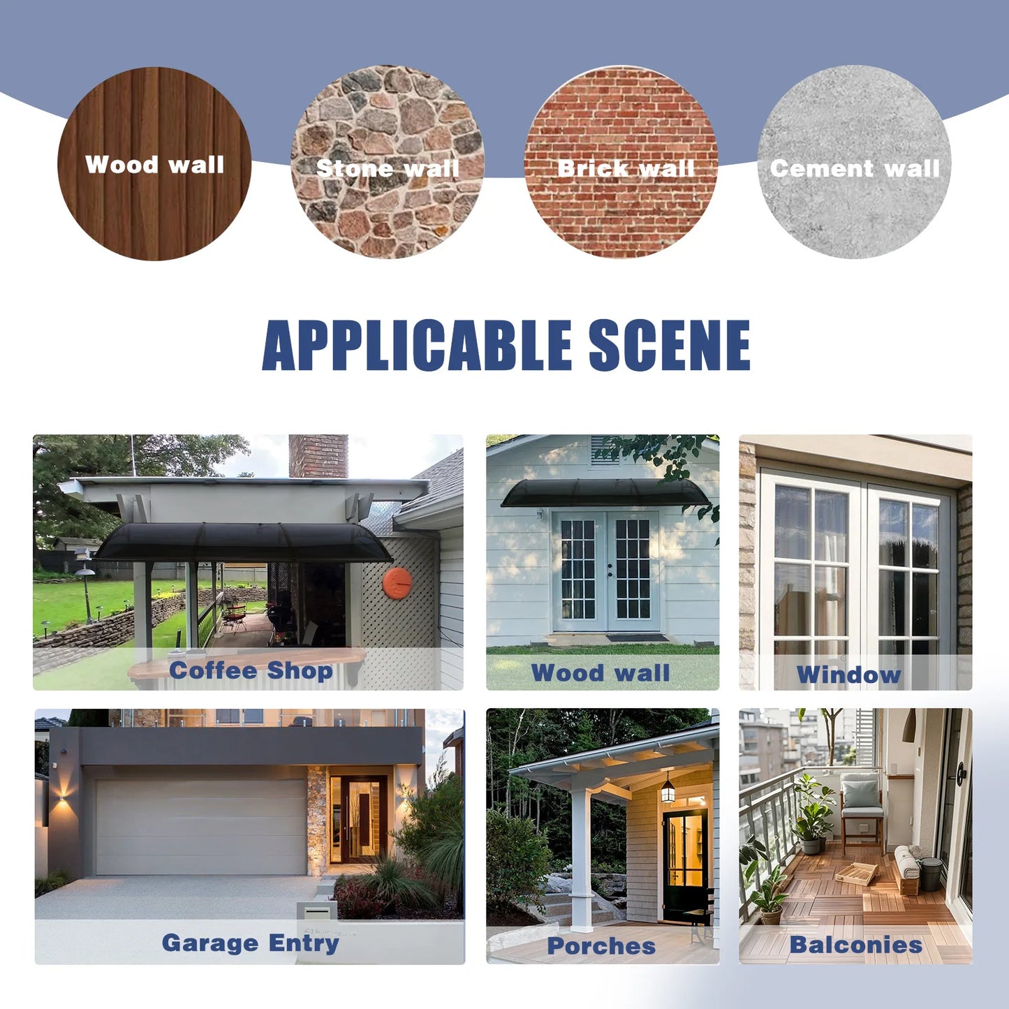Aluminum Patio Awning with Polycarbonate Cover Peaceful Pleasures Health and Wellness