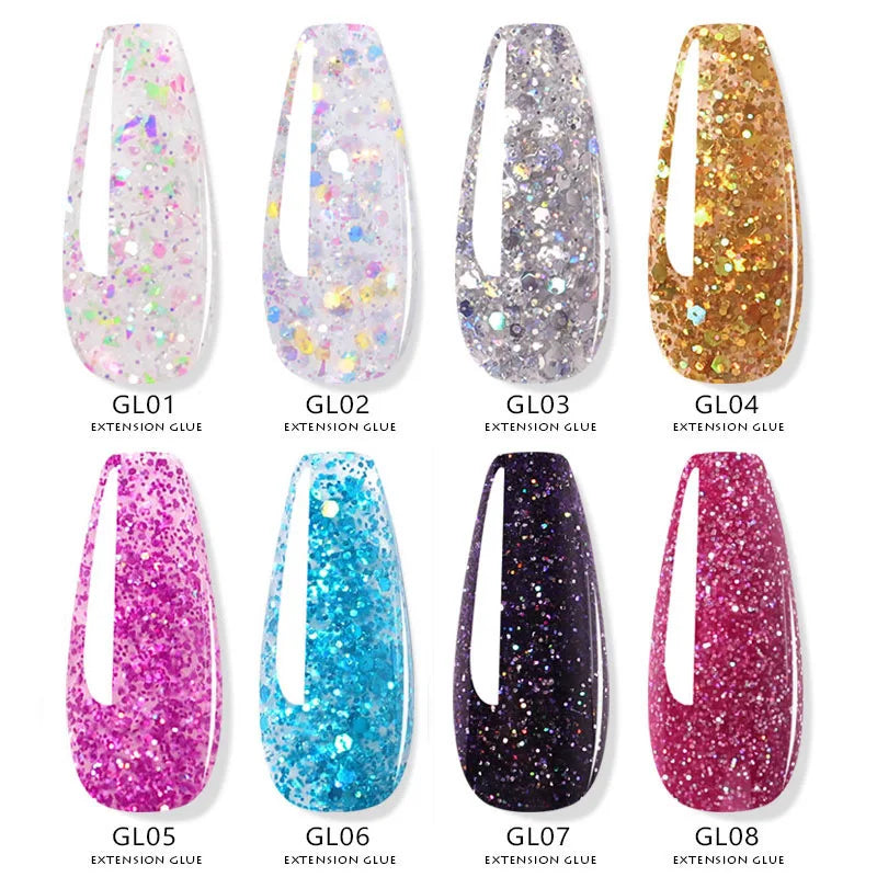 30ml Nail Extension Gel Nail Build Poly Nail Acrylic Gel UV LED Quick Extension of Crystal Model Painless Crystal Glue Peaceful Pleasures Health and Wellness